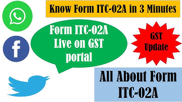 Form GST ITC-02A I Transfer Input Tax Credit I How to File form ITC-02A I GSTR-2A Section & Rules I