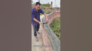 "Mastering the Art of Wall Building - Satisfying Cement Work! 🧱"
