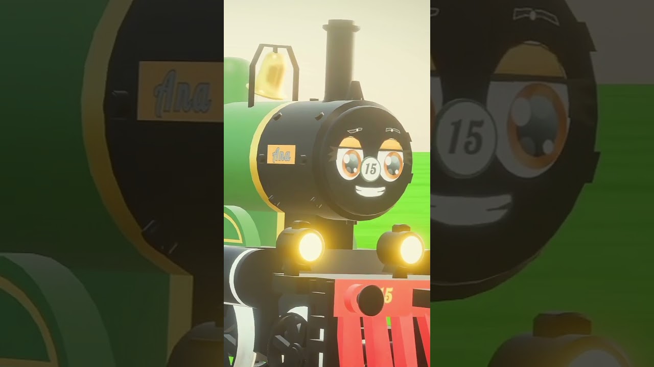 Trem a vapor em animação  