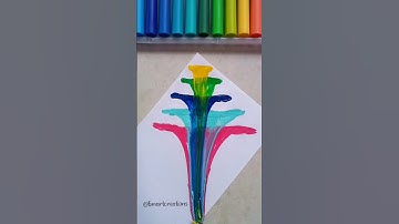 DIY Thread Art 🌈| String pull Art 🤩💕#shorts #painting #watercolor #diy #drawing #threadart #ytshorts