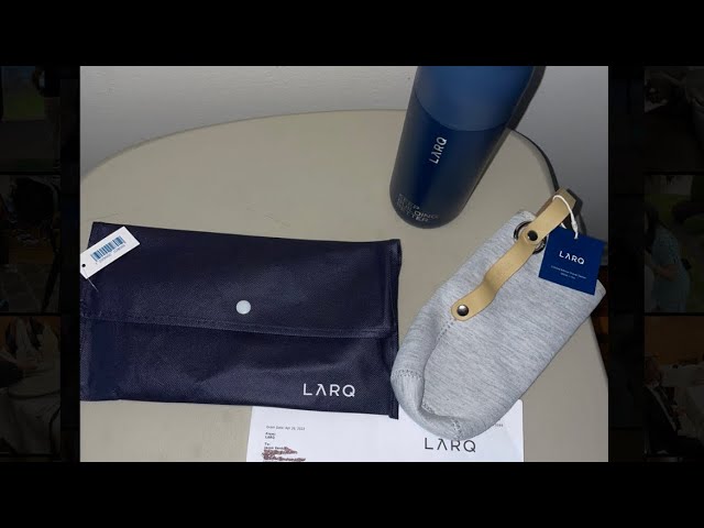 LARQ Bottle Limited Edition Travel Sleeve with Easy-Carry Leather Strap  17oz/24oz, Heather Grey