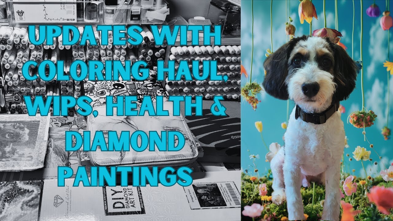 Updates with Coloring Haul, WIPs, Health & Diamond Paintings | # 2