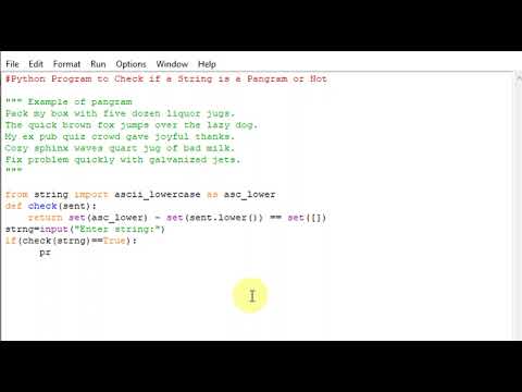 Python Program to Check if a String is a Pangram or Not