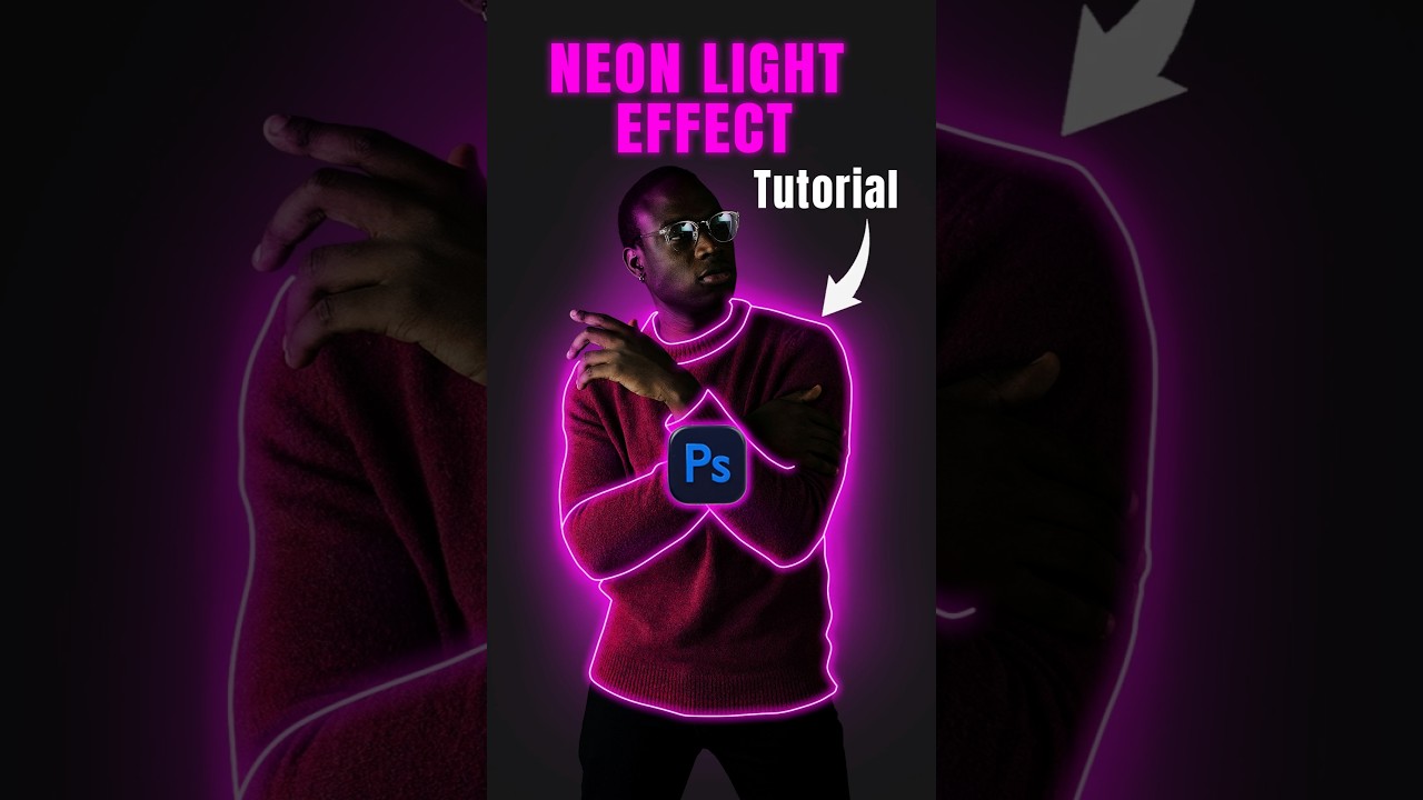 Next-Level Neon Glow Effect in Photoshop (Easy & Fast!) 💡