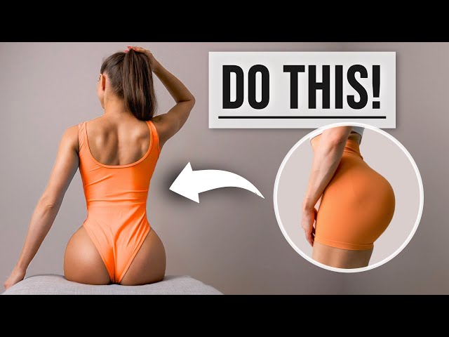 Grow a PEACH BOOTY in JUST 12 Min! Rounder & Bigger Butt Workout, No Equipment, At Home class=