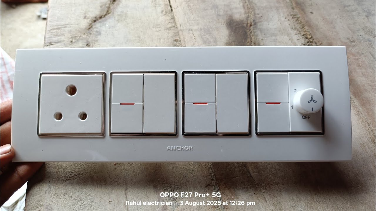 Electric board  || 3 switch  1 socket || 1 fan regulator modular plate  || electric board wiring