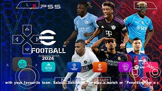 eFootball PES 2024 PPSSPP New  UCL Team&Kits 24 Best HD Graphics