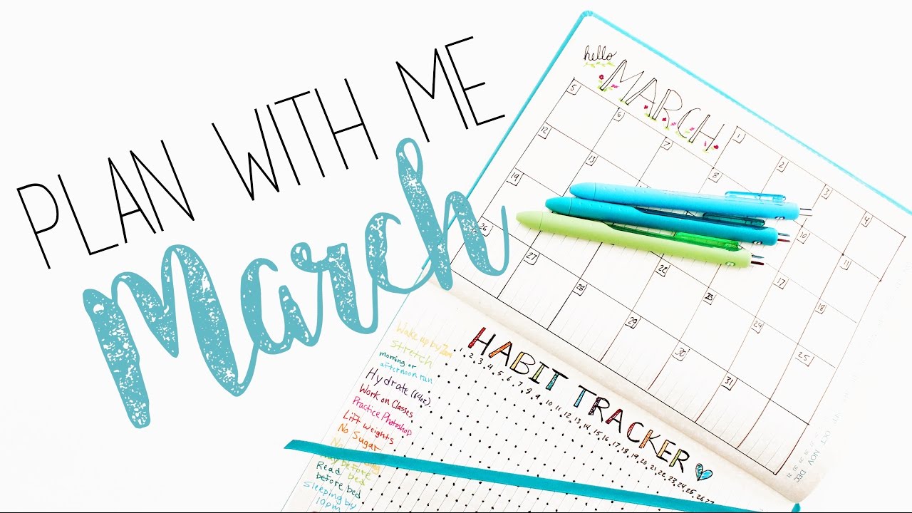 Plan with Me // MARCH 2017 // Bullet Journal ideas // Veronica Marie