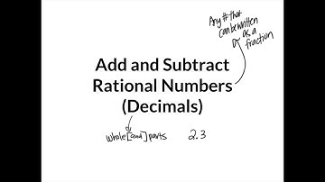 Add and Subtract Rational Numbers (Decimals)