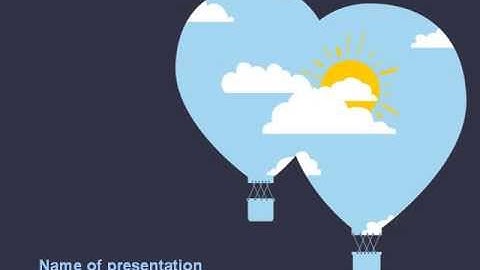 Free Modern Hot Air Balloon PowerPoint Template by PoweredTemplate.com