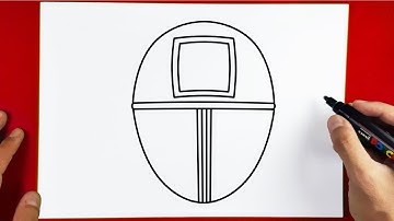 How to Draw Squid Game workers mask | Squid Game