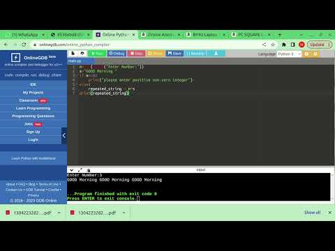 Repeat given string n times in Python