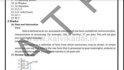 11Th Computer Science Revision Exam Full answer Key 2022/SD academy