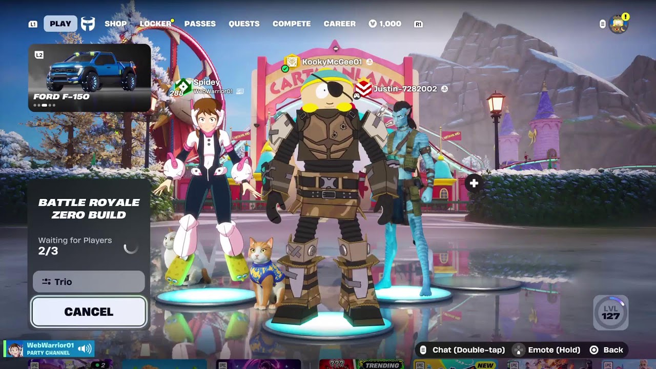 Playing Fortnite for a bit till I go to the Movies (I got absolutely deeeeeestroyed!!!)