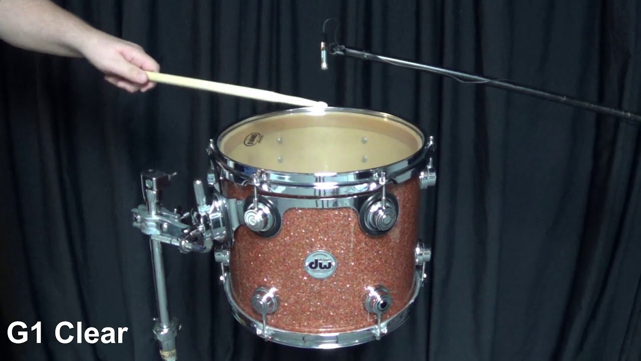 Evans G1 Coated vs Clear comparison sound test YouTube