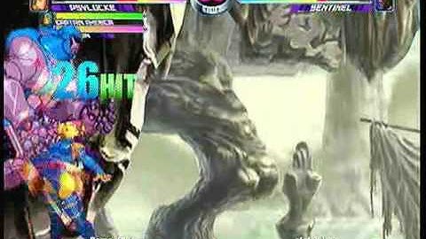 MvC2: Psylocke Infinite to Psy-Thrust DHC Final Justice DHC Cyclone 90% Combo