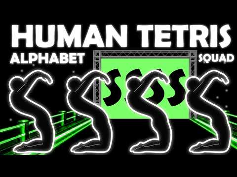 Human Tetris ALPHABET VERSION | SQUAD 4 Players Immersive Interactive Challenge