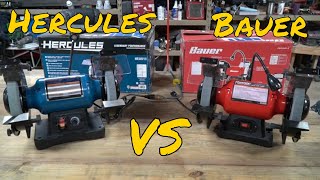 Harbor Freight Bauer VS Hercules 8" Bench Grinder comparison and review!