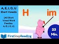 A E I O U / Three Letter Blending, Phonics, Reading CVC Words, Kindergarten, First Grade, Preschool