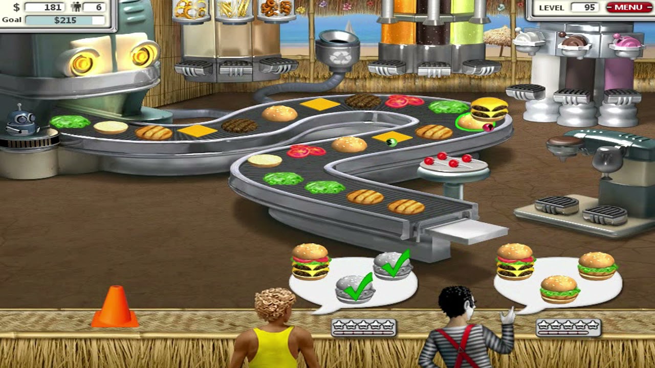 Burger Shop 2 (Story Mode) Walkthrough - Level #95 (Lunch) - Bodacious Burgers