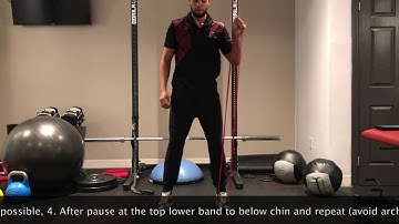 Standing Single Arm Band Shoulder Press