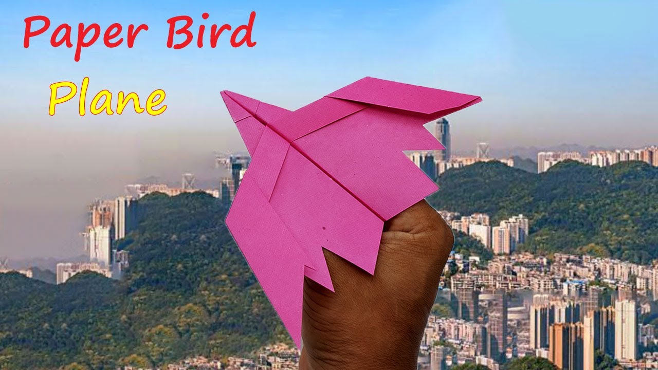 How to Make a Paper Airplane Fly Like a Bird - Easy Bird Plane - YouTube