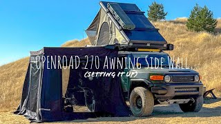 SETTING UP | OPENROAD 270 Awning Side Wall (Exploring with Leah)