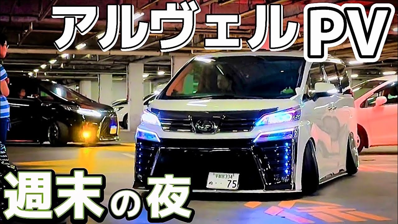 アルヴェルPV】週末の夜に集結 ガルウィング仕様の30アルファード 内装