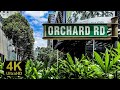 4K Walk Orchard Road, the most popular Road on a Sunday, amazing Shopping Street Singapore, Singapur