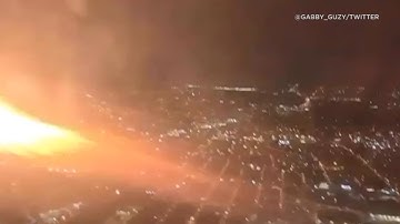 LAX-bound plane makes emergency landing after apparent engine fire | ABC7