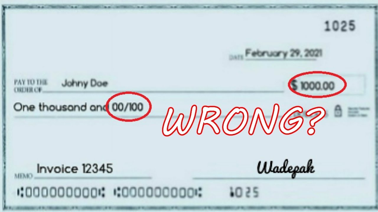 How to Write a Check For $12  Fill Out a Thousand Dollar Check Correctly