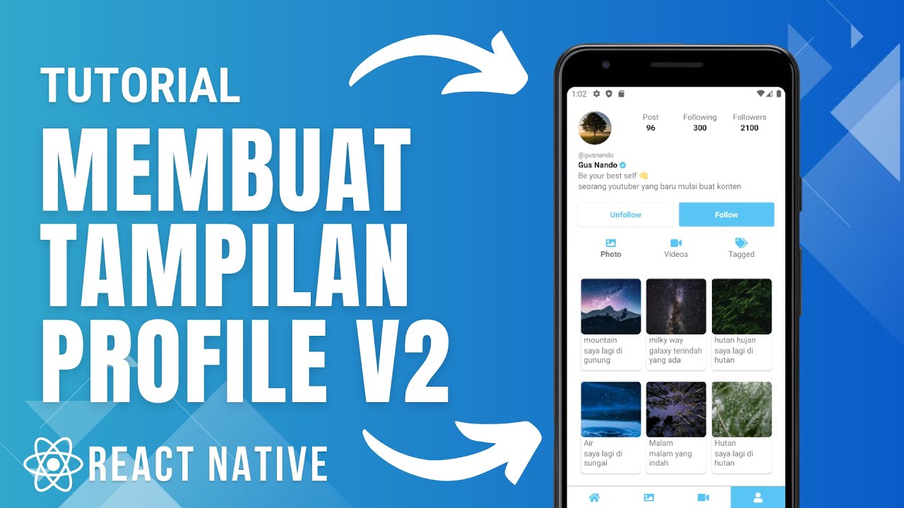 Cara Membuat Tampilan Profile V2 dengan React Native - YouTube