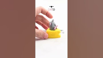 🧀🐭 Cutie3D Mouse In Cheese Keycap Clicker Keychain #shorts #3dprinting #clicker #keychain