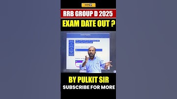 RRB GROUP D 2025 || EXAM DATE OUT ? || BY PULKIT SIR