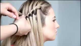 Плетение косы водопад - видео инструкция (Waterfall Braid)(Все про плетение косы водопад. Пошаговая видео инструкция из которой вы узнаете как плести косу водопад..., 2013-10-29T17:23:43.000Z)