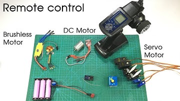 How to Remote Control Servo motor, brushless motor and DC motor // ESC Transmitter Receiver connect
