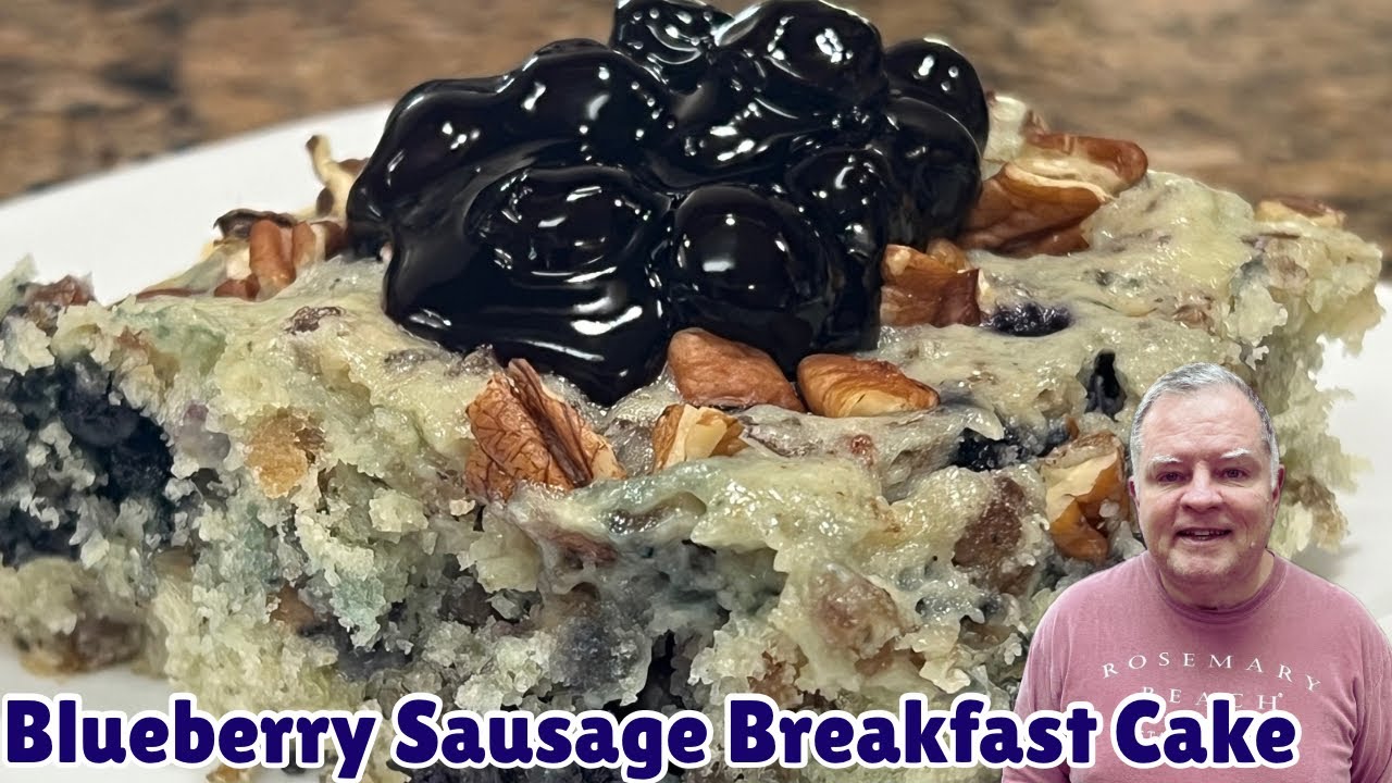 Пирог на завтрак с черничной колбасой. Черника и колбаса создают восхитительное сладкое и пикантн...