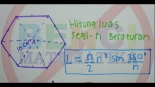 Cara cepat mencari luas segi n meliputi 6, 12, dan lainnya dengan
rumus yang mudah belajar aturan sin cos, matematika trigonometri,
belaja...