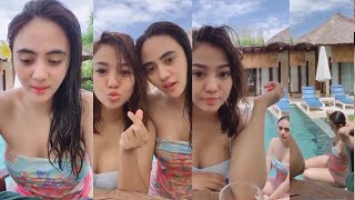 Live mandi di kolam renang pake bikini