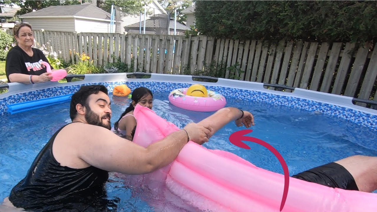 قضينا أكثر من 6 ساعات في المسبح🏊 و مقلب عالطاير 🤣