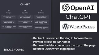 Celebrity Use ChatGPT & WordPress to write the code to manage user log-in, redirects, no access to wp admin Net Worth