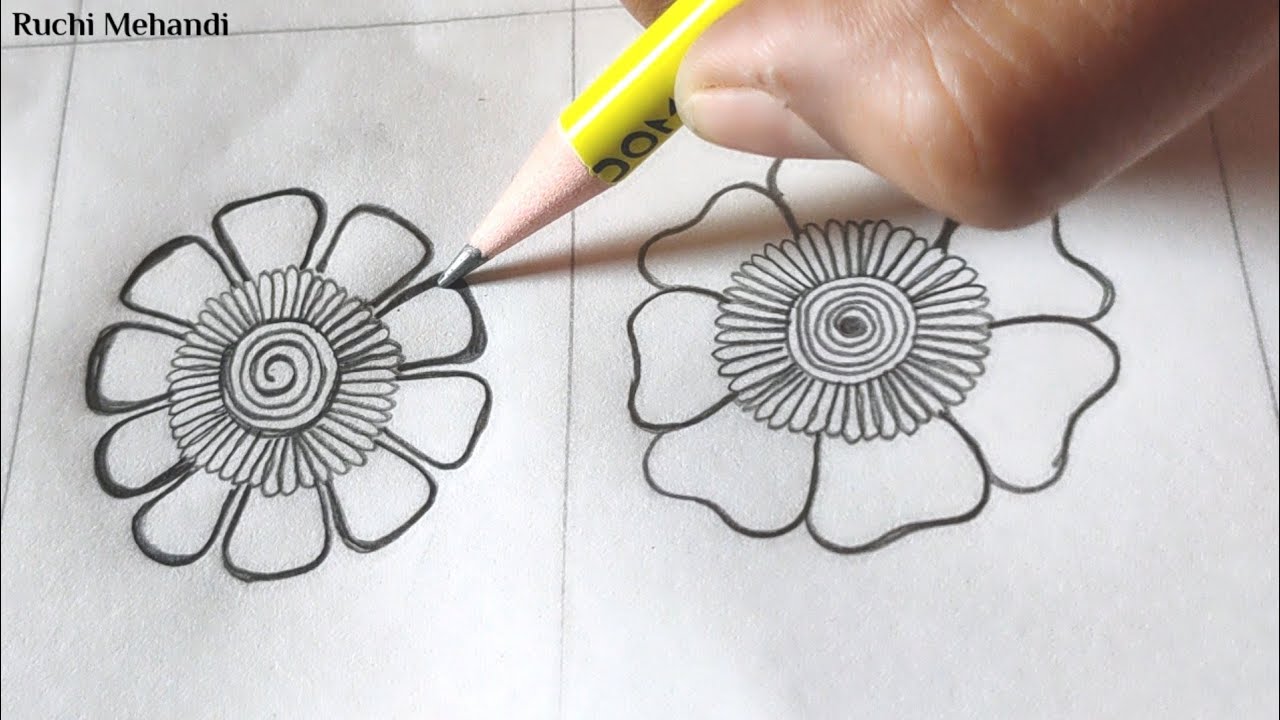 Flowers Mehandi Classes - 5 For Beginner's | Basic Shapes Of Mehandi Design | Ruchi Mehandi 2021