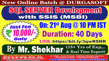 SQL SERVER Development Online Training @ DURGASOFT