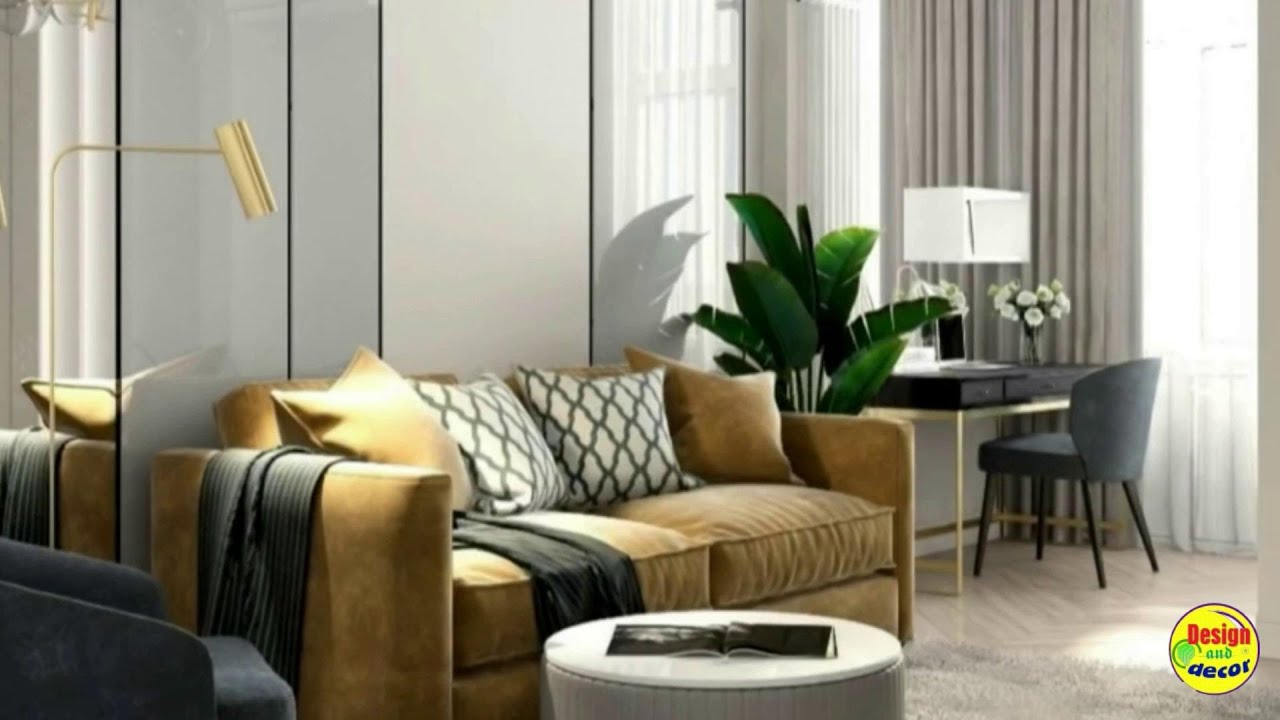 100 ideas for a small living room. Design and decor. - YouTube