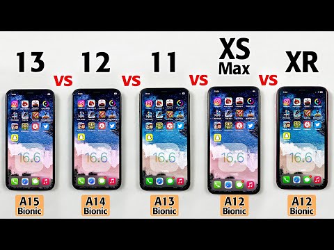 iPhone 13 vs iPhone 12 vs 11 vs XS Max vs XR SPEED TEST in 2023 - Ultimate SPEED TEST After iOS 16.6