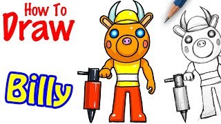 How To Draw Billy Roblox Piggy Youtube - badgy roblox piggy coloring pages robby