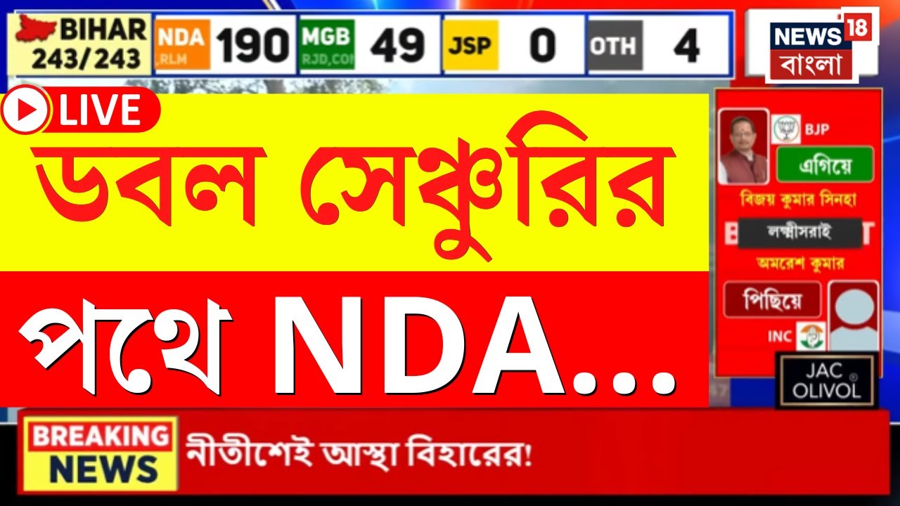 Bihar Election Result LIVE | বিহারে ফের নীতীশ! বিপুল সংখ্যাগরিষ্ঠতার পথে NDA | Bangla News