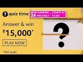 Amazon quiz answers today for 2nd May 2021: Win Rs 15,000 Pay Balance