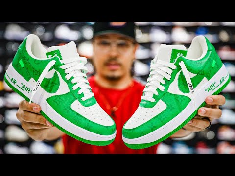 Nike Air Force 1 Low x LOUIS VUITTON LV 'Green White' - 1A9V9V