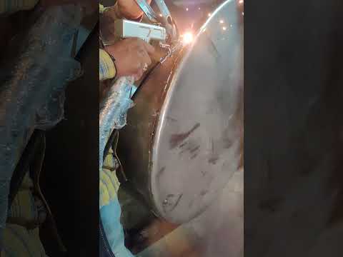 Laser Weld on Circular Vessel of Stainless Steel (SS304)  #welding